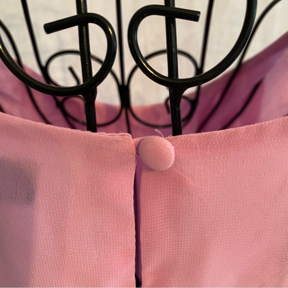 Bisou Bisou chiffon lillac sleeveless blouse size small - Picture 5 of 7